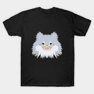 cute silver long haired puppy face T-Shirt